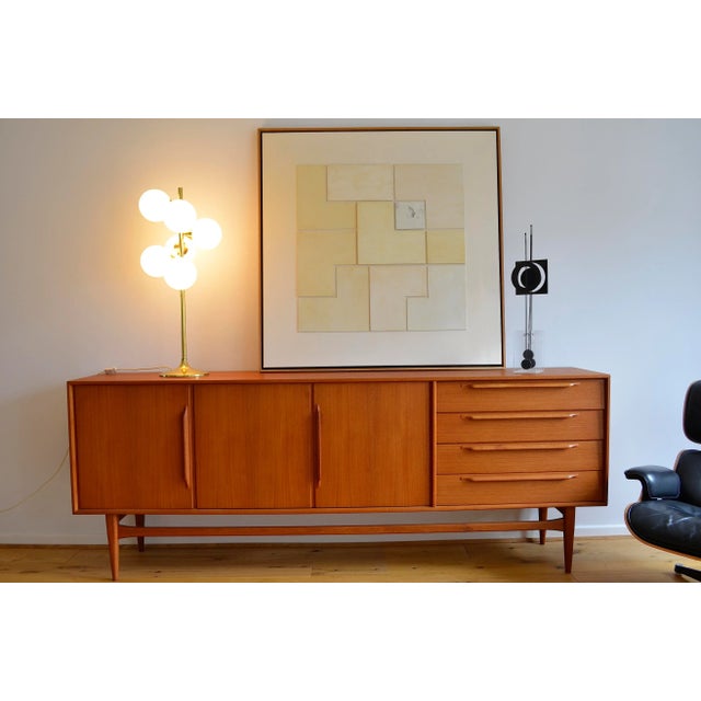 Mid-Century German Brass and Metal Table Lamp, 1960s For Sale - Image 4 of 13