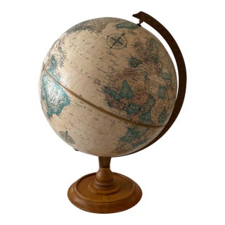 Vintage Replogle World Classic Series Globe on Wood Base For Sale