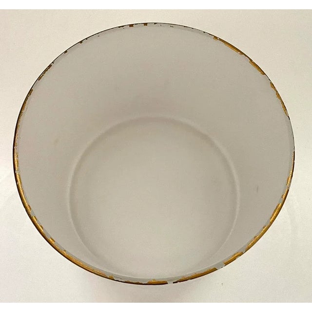 Federal Glass Mid Century Frosted Glass Cocktail Set Glasses With Ice Bucket, Swizzle Sticks and Carrier Caddy- 16 Pieces For Sale - Image 4 of 6