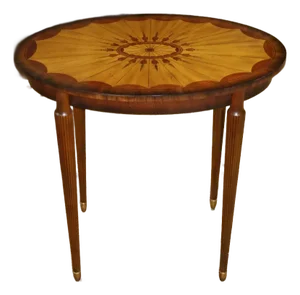 Maitland Smith Mahogany and Satinwood Inlaid Regency Style Cocktail End Table