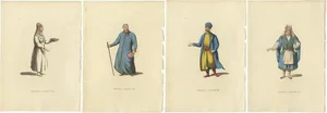 William Alexander, Traditional Ethnic Attire, 1814, Prints, Set of 4