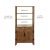 Chinoiserie Chinese Light Brown Glass Display Bookcase Curio Cabinet For Sale - Image 3 of 9
