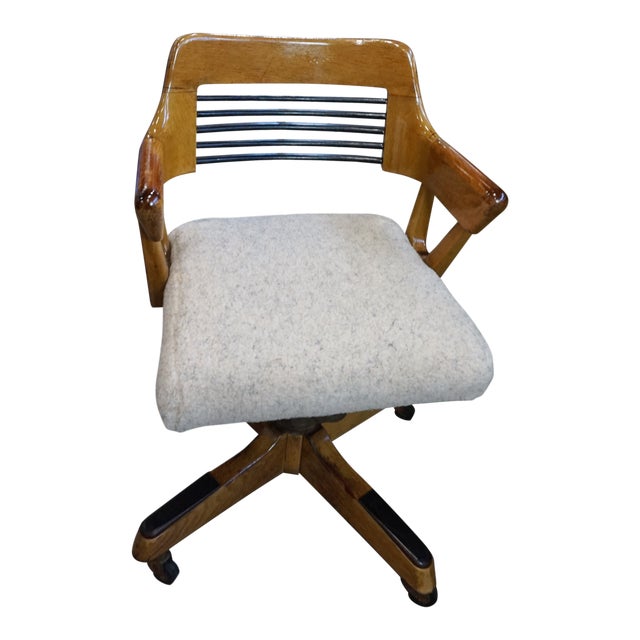 Mid Century Vintage B. L. Marble Co. Louvered Office Chair Chairish