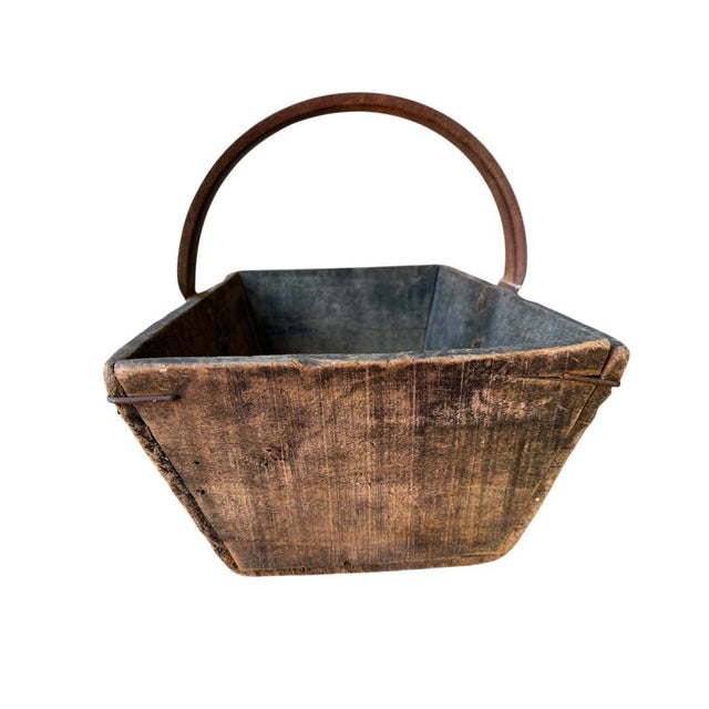 Vintage French Grape Harvest Basket For Sale - Image 4 of 5