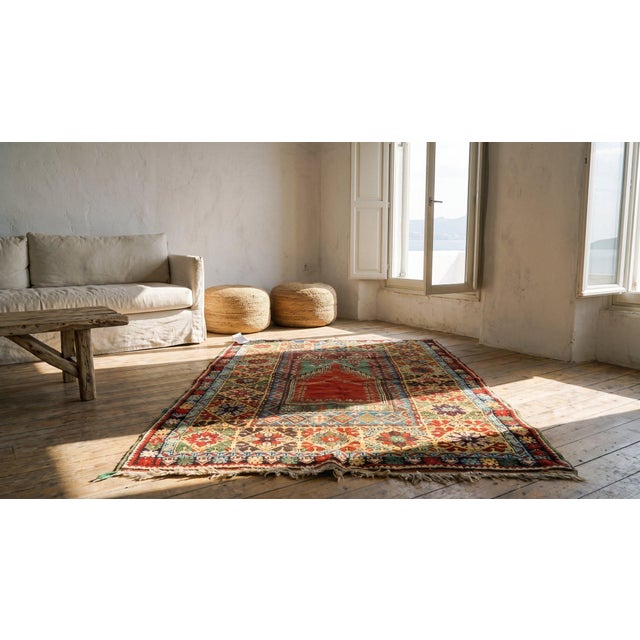 A Prominent Representative of the Turkish Anatolian Mujur Prayer Rug For Sale - Image 10 of 10