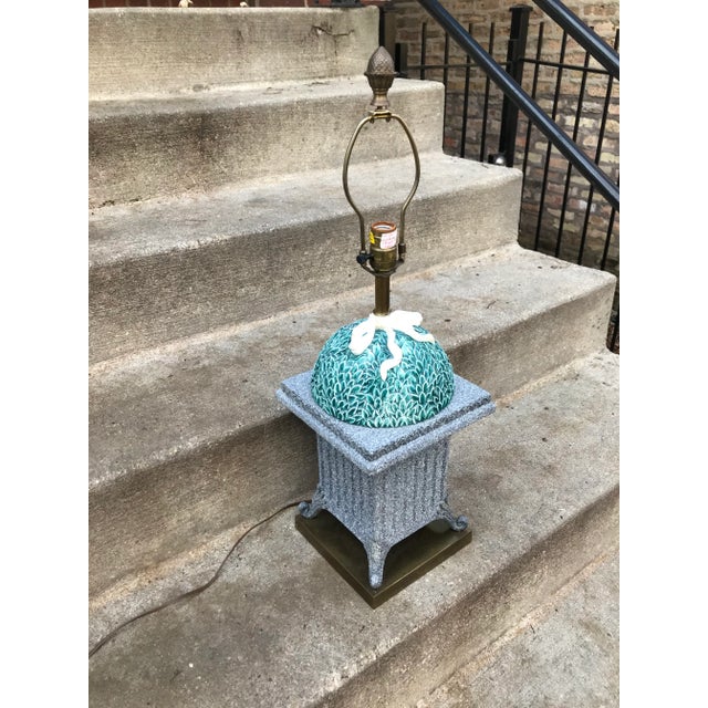 1980s Vintage Chapman Topiary Planter Lamp For Sale - Image 9 of 13