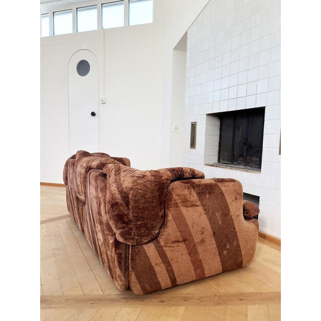 Metal Vintage Italian Two-Seater Sofa by Alberto Rosselli for Saporiti, 1970s For Sale - Image 7 of 15