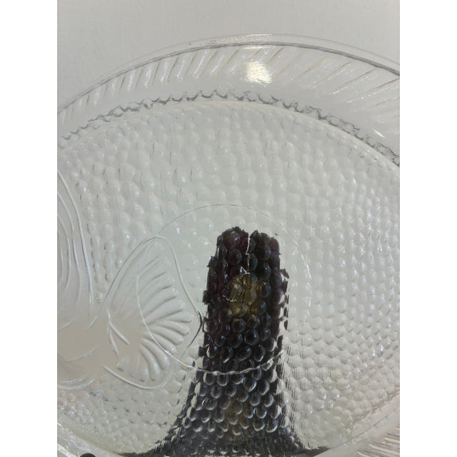 Mid-Century Modern Mid 20th Century Mid-Century Modern Clear Pressed Glass Fish Plates – Set of 12 For Sale - Image 3 of 9