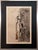 A modernist etching on paper Untitled (Nude) by Austrian artist Karl Brandstatter. Hand signed in pencil on the bottom...