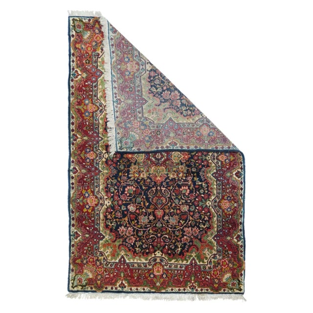 Persian Vintage Sarouk (One of Pair) Rug 4'5'' X 7'2'' For Sale - Image 3 of 12