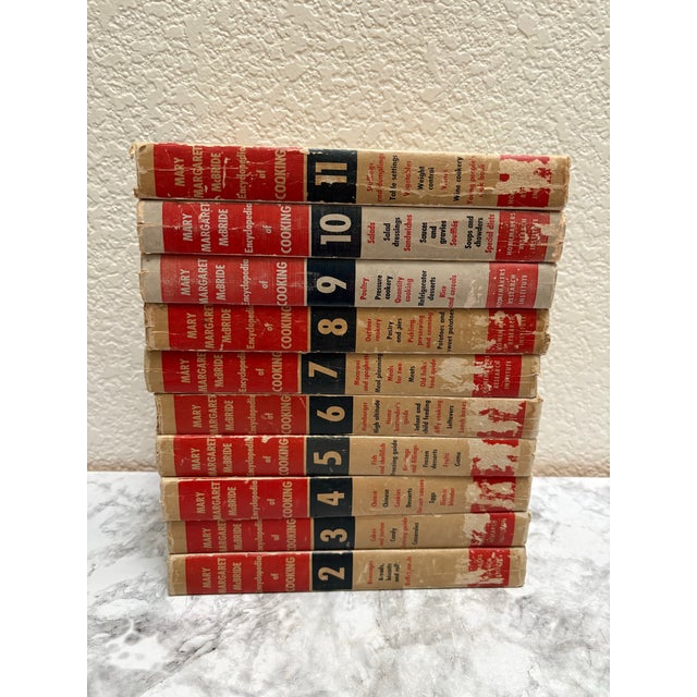 1950s Vintage Set of Ten Midcentury Encyclopedia of Cooking Cookbooks For Sale - Image 5 of 12
