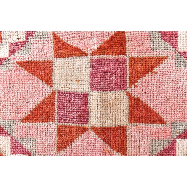 Red Vintage Runner Rug in Wool For Sale - Image 8 of 14