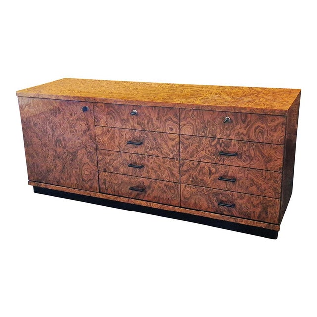 Brown Sideboard in Thuja Root, 1980s For Sale - Image 8 of 12