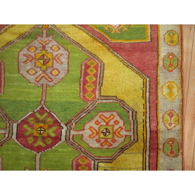Early 21st Century Apple Green Turkish Konya Carpet For Sale - Image 5 of 6