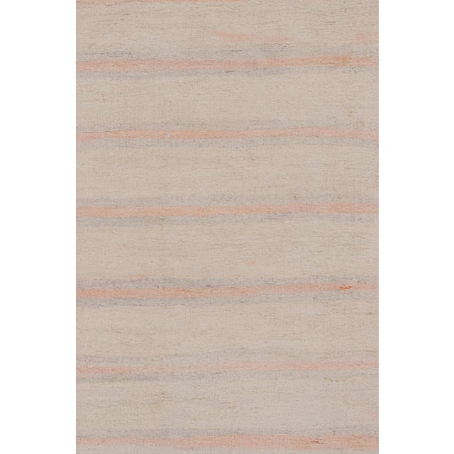 1950s Vintage Anatolian Runner Rug With Soft Beige and Cream Stripes - Rug & Kilim For Sale - Image 5 of 9