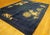 Art Deco 1930s Blue Navy Floral Modern Antique Chinese Art Deco Carpet 8'10" X 11'8" Handknotted Wool Rug For Sale - Image 3 of 12