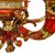 1950s 1950s Italian Florentine Rococo Style Polychrome & Giltwood Chandelier For Sale - Image 5 of 13