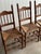 Farmhouse Vintage Country Oak Rush-Seat Dining Chairs, Set of 4 For Sale - Image 3 of 12