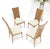 White Set 4 Burl Wood Cane Back NEW Upholstery Dining Chairs Mid Century Modern MINT! For Sale - Image 8 of 15