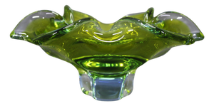Mid-Century Green Glass Bowl from Josef Michal Hospodka, 1970s