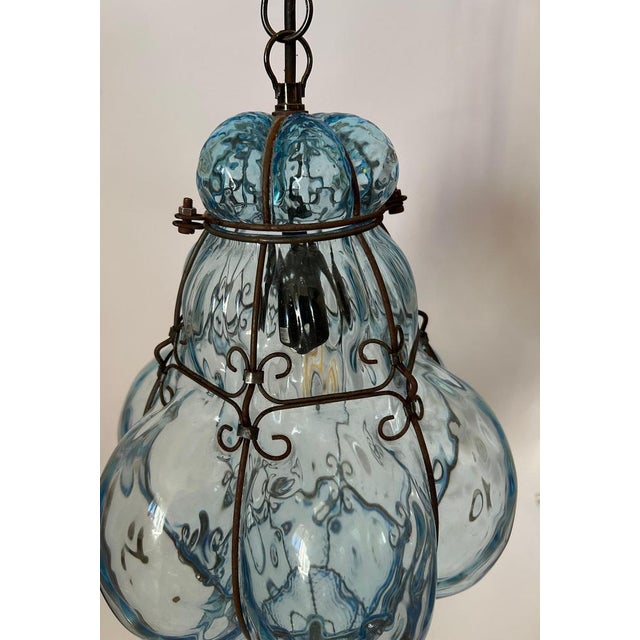 Blu Sky Bubble Pendant in Murano Glass, 1980s For Sale - Image 15 of 18