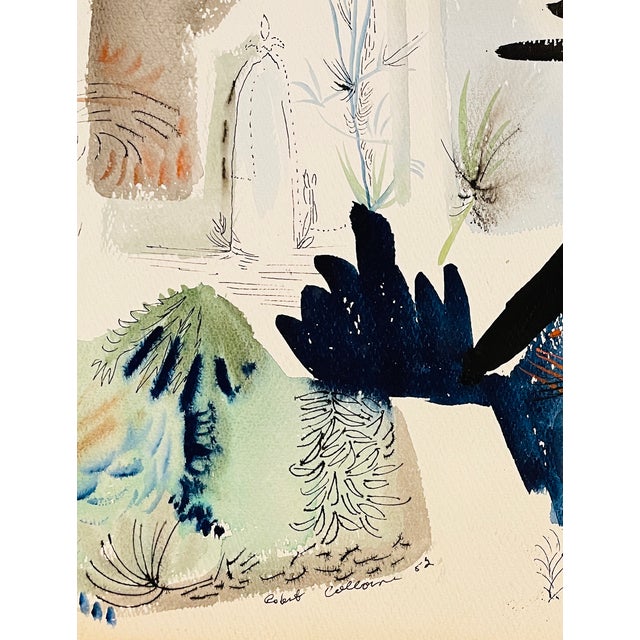 Mid-Century Modern 1952 Robert Colborne Mid Century Modern Landscape Painting For Sale - Image 3 of 5