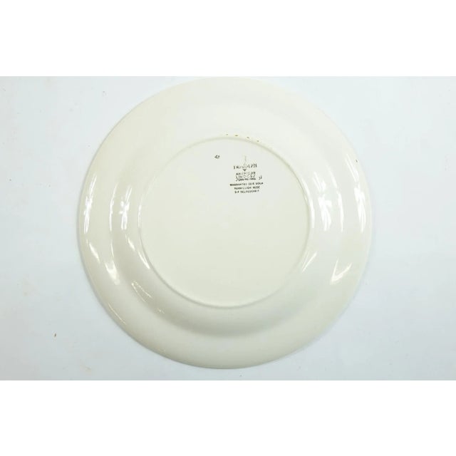 American 1937 Triumph American Limoges 11 Platters Vermillion Rose 22k Gold Leaf - A Pair For Sale - Image 3 of 3