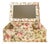 Jewelry Box With Mirror Cabbage Rose Chinz Fabric Dresser Top Vanity Organizer For Sale