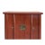 Chinese Vintage Distressed Brick Red Color Narrow a Shape Cabinet For Sale In San Francisco - Image 6 of 6