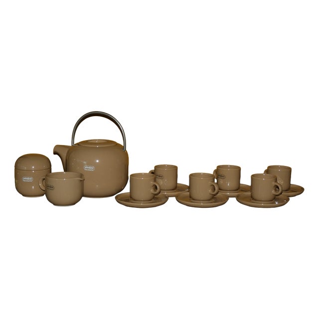 Primaluna Coffee Set by Pozzi Ceramiche, Italy, 1960s, Set of 15 For Sale