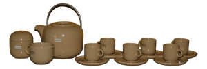 Primaluna Coffee Set by Pozzi Ceramiche, Italy, 1960s, Set of 15