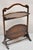 Vintage Regency Style Mahogany 2 Tier Folding Muffin Cake Stand Side Table For Sale - Image 11 of 12