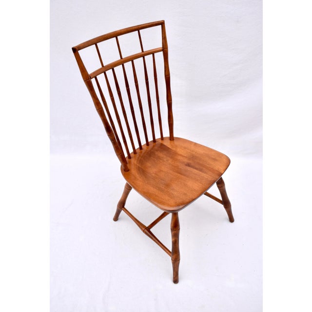 Nichols & Stone Nichols & Stone Birdcage Windsor Dining Chairs, Faux Bamboo For Sale - Image 4 of 9