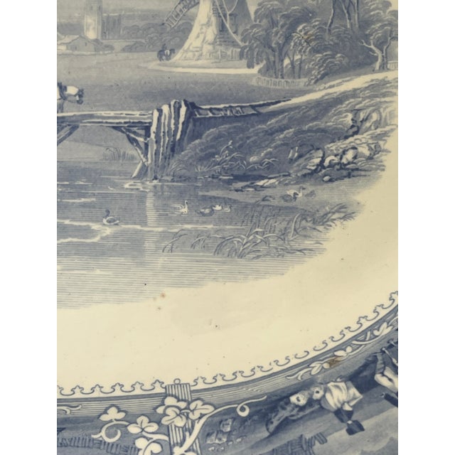 Early 20th Century Blue and White English Ironstone Serving Platter For Sale In Washington DC - Image 6 of 12