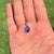 Pop Art Modernist 3.23ct Oval Cabochon Blue Sapphire Solitaire Pendant in 14k White Gold For Sale - Image 3 of 14