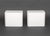 Pair of Modern White Quartzite Side Tables, rectangular with canted corners. 16" H x 20" W x 12" D. Provenance: From a 500...