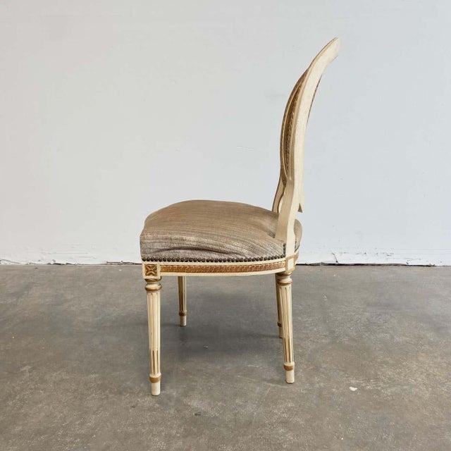 Set of 6 Antique French Style Cane Back Dining Chairs Chairish