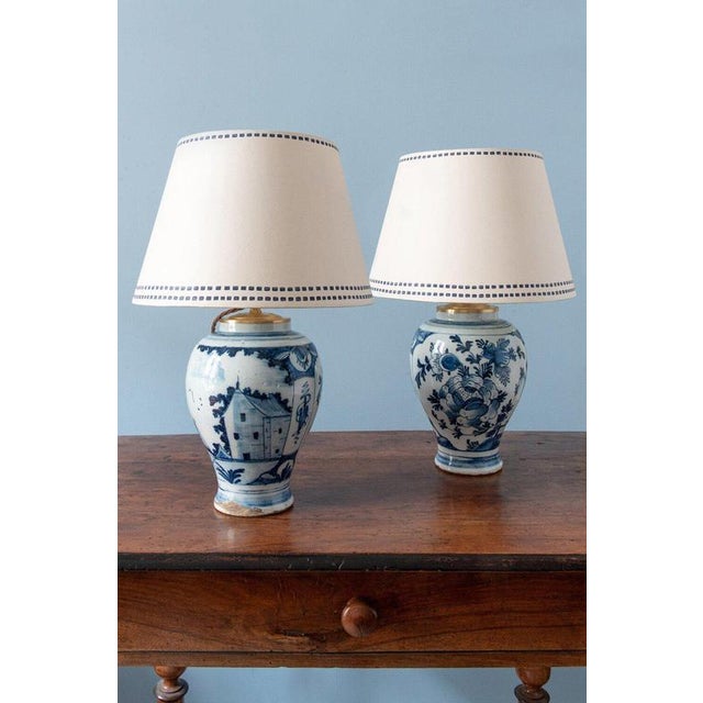 Dutch Baluster Vase Lamps from Delft, 1700s, Set of 2 For Sale - Image 10 of 10