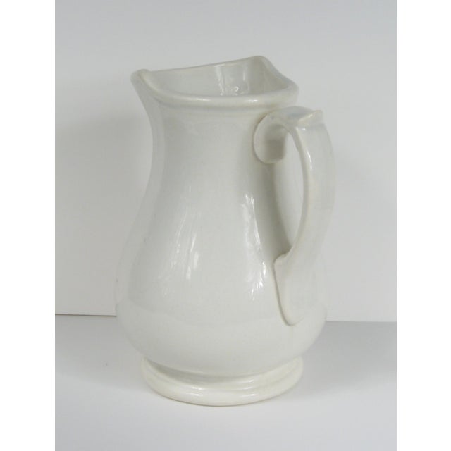 Vintage White Ceramic Pitcher Chairish