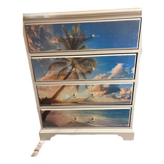 Tropical Palm Tree 4 Drawer Dresser For Sale