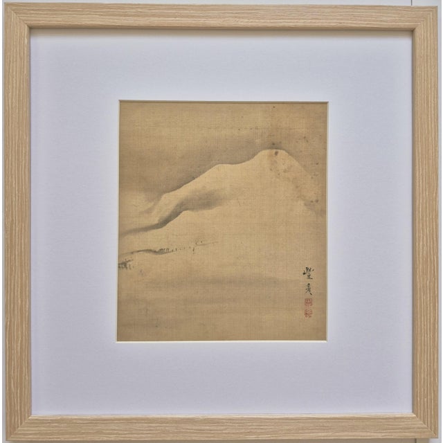 Set of 4 Antique Japanese Meiji era paintings of landscapes, temple and country scenes. Painted on silk. These paintings...