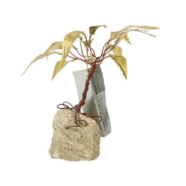 Copper Palm Tree on Rock Sculpture by Daniel Dhaeseleer, 1970s For Sale - Image 16 of 16