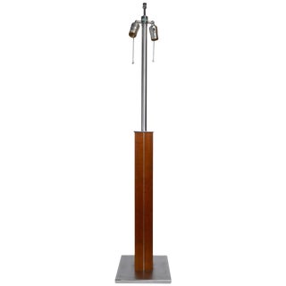 Nessen Teak and Steel Table Lamp For Sale