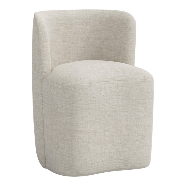 Stoffer Home x Cloth & Company Gail Dining Chair in Relaxed Linen Zinc For Sale