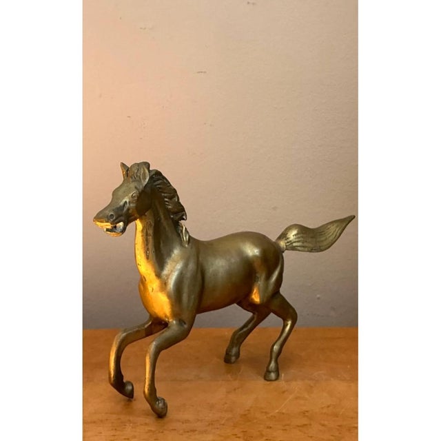 Brass Vintage Brass Running Horse For Sale - Image 8 of 12
