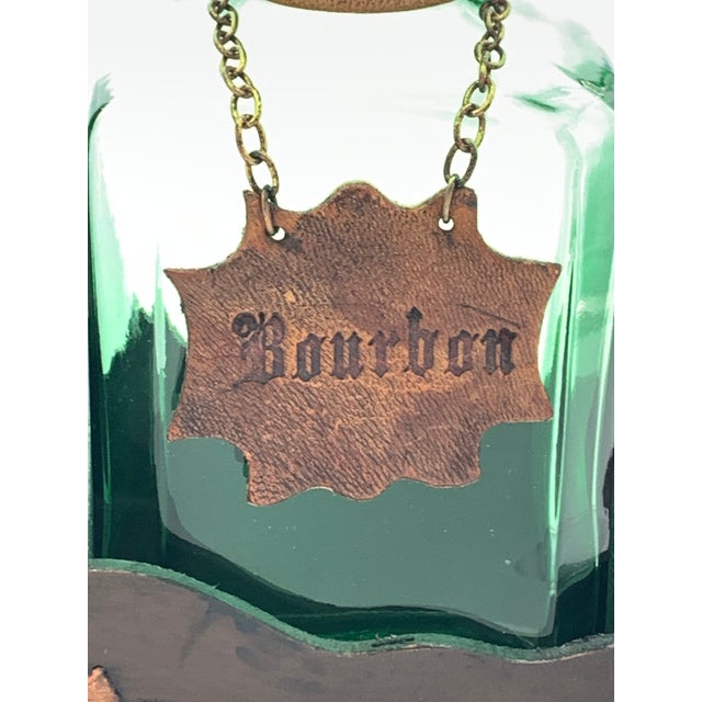 Green 1960s Mid-Century Modern Emerald Empoli Green Decanter Set - 4 pcs For Sale - Image 8 of 11