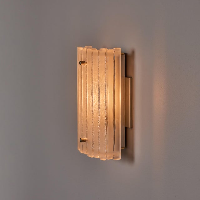Metal Pair of 1970s Hoffmeister Leuchten Sculptural Glass Wall Lamps For Sale - Image 7 of 18