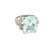 Contemporary 8.11 Carat Aquamarine Diamond 18k White Gold Ring, Size 7.25 For Sale - Image 3 of 6
