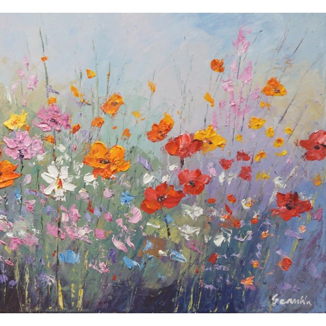 Original Oil Paiinting, Flowers For Sale - Image 4 of 5
