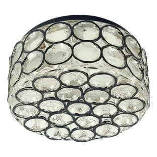 Mid-Century Modern Glass Flush Mount from Limburg, Germany, 1970s For Sale